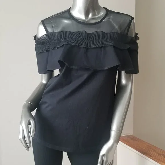 Black Ruffle Top - Picture 4 of 4